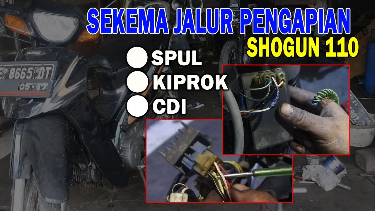 JALUR DAN WARNA KABEL PENGAPIAN SHOGUN 110  ||Soket Spul=CDI=Kiprok||