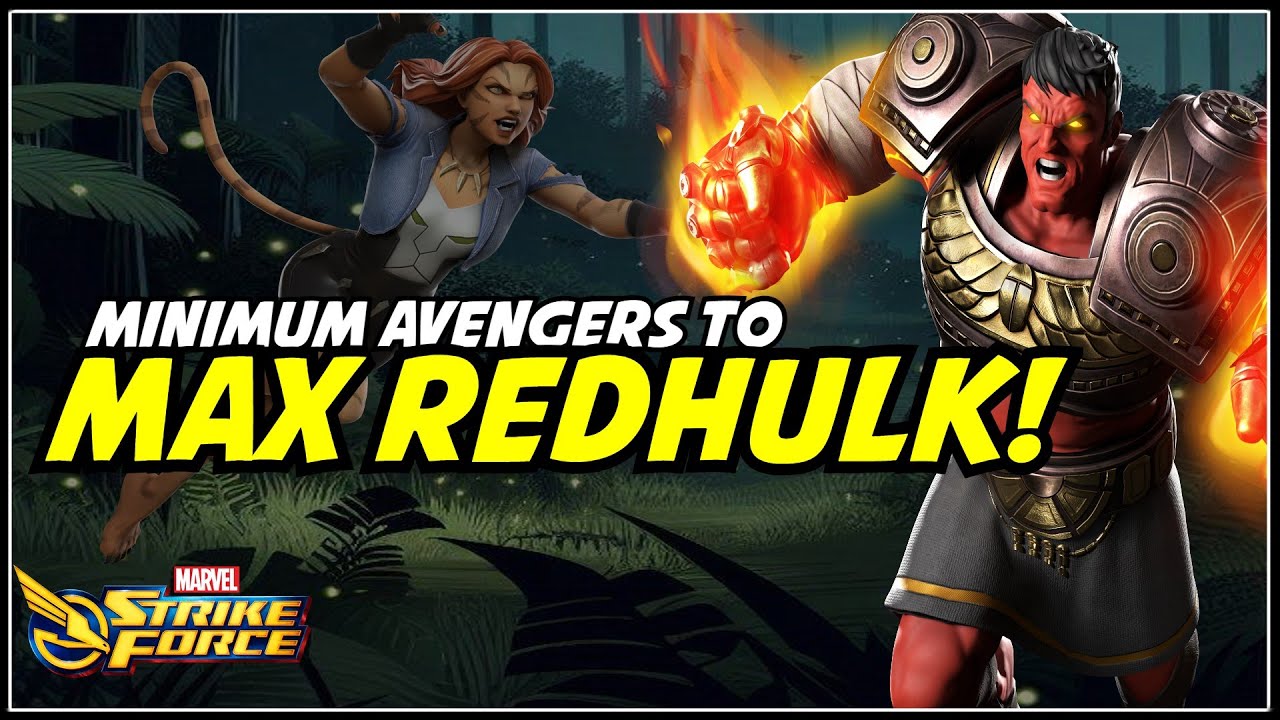 Minimum Avengers Build To Max Redhulk! | Plus Secret For Easy Clear! | Marvel Strike Force