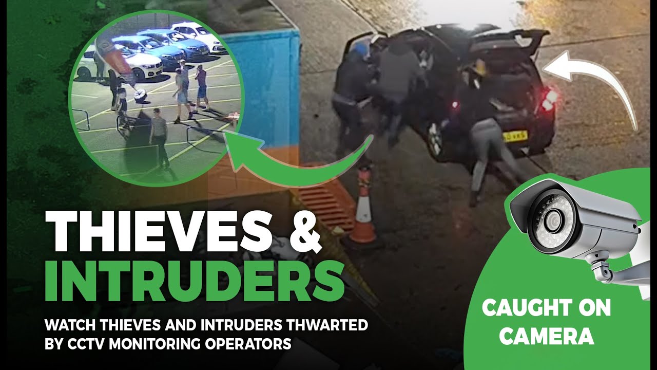 Attempted burglary in the UK caught on camera | Intruders scared off with audio warnings