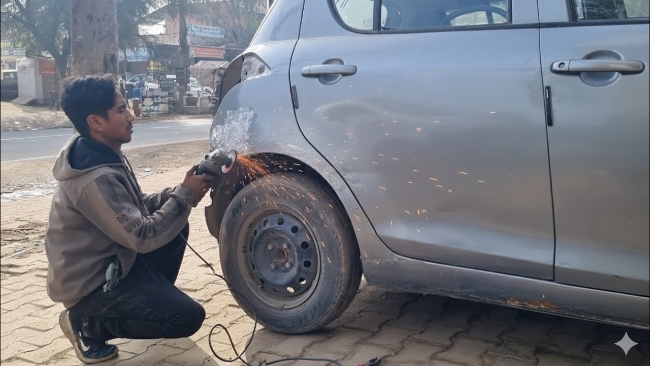 How to Repair Dents & Scratches on Maruti Swift | DIY Bodywork Guide @Brotomotiv #swift