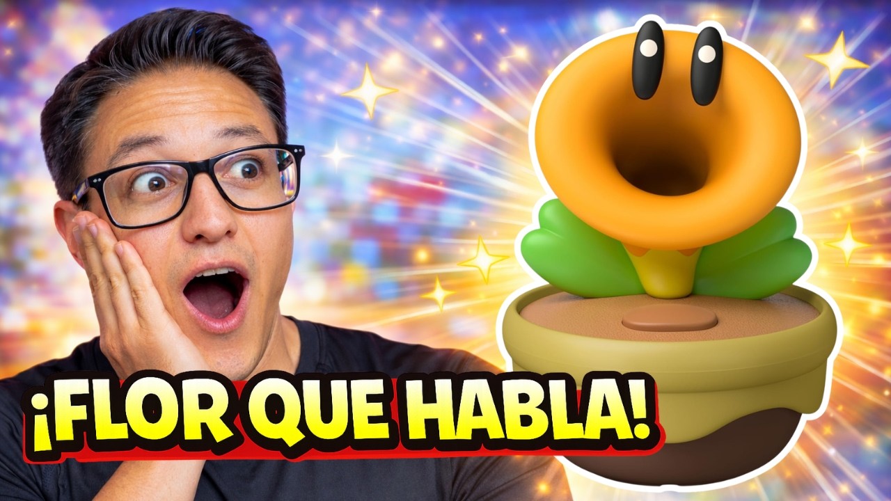 Compré la FLOR que HABLA de Super Mario Wonder 😳 ¡Dice la HORA y tiene ALARMA! | Talking Flower