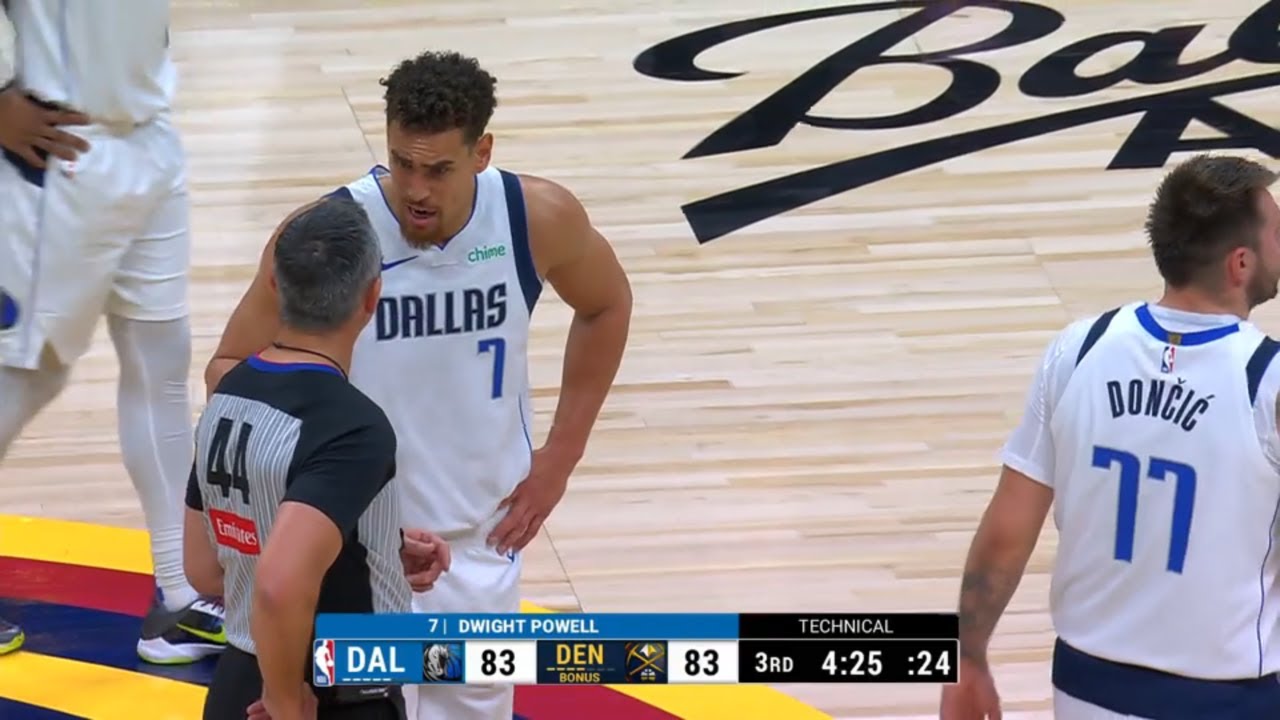 Dwight Powell gets a Technical Foul after Fouling Nikola Jokic! NBA 2024-2025 Season