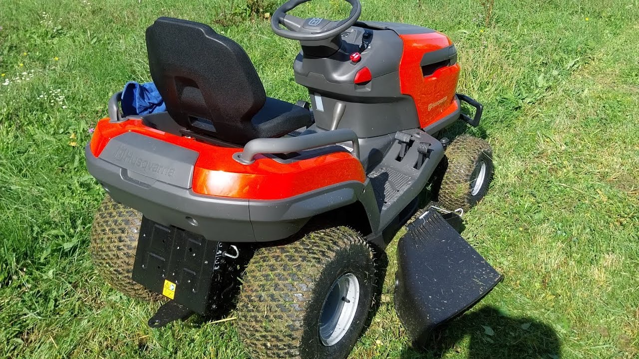 NEW Husqvarna TS 220T Walk around on first lawn mowing #husqvarnapower #lawnmower