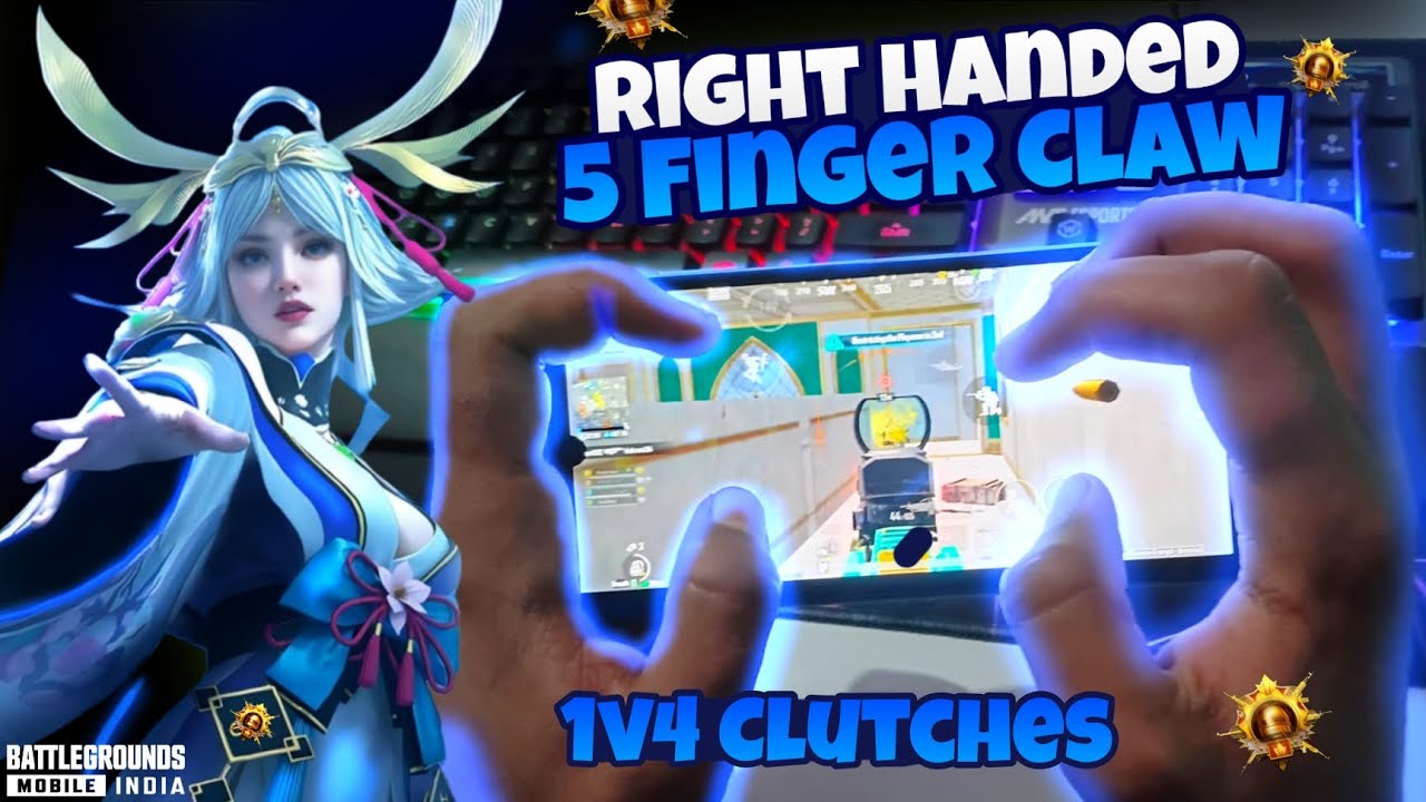 I Master New 5 FINGER CLAW🫡CONTROLS IN 5 DAYS😀1v4 Clutches with 5 finger claw 4.2 Update PUBG/BGMI