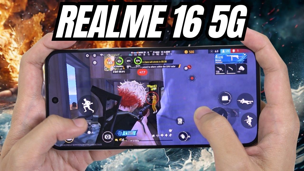 Realme 16 5G Test Game Free Fire Mobile | Dimensity 6400 Turbo
