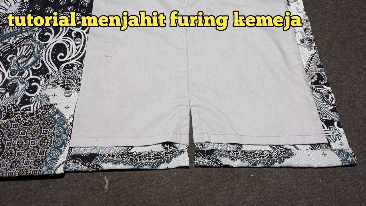 cara menjahit furing kemeja