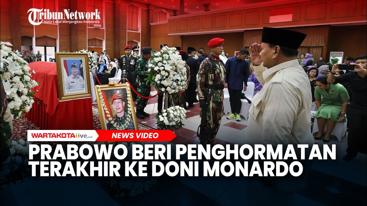 Prabowo Beri Penghormatan Terakhir ke Doni Monardo di Balai Komando Kopassus Cijantung
