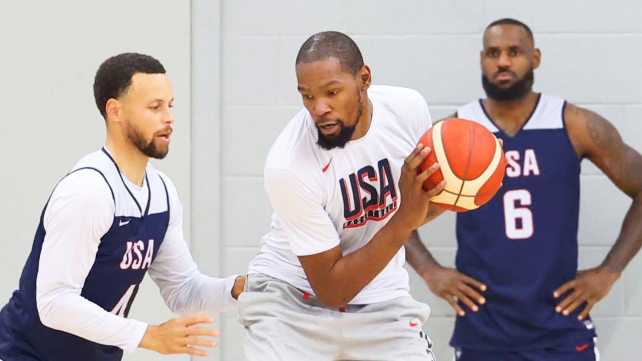 Team USA Basketball 1v1 Practice with KD, Steph Curry and DBook