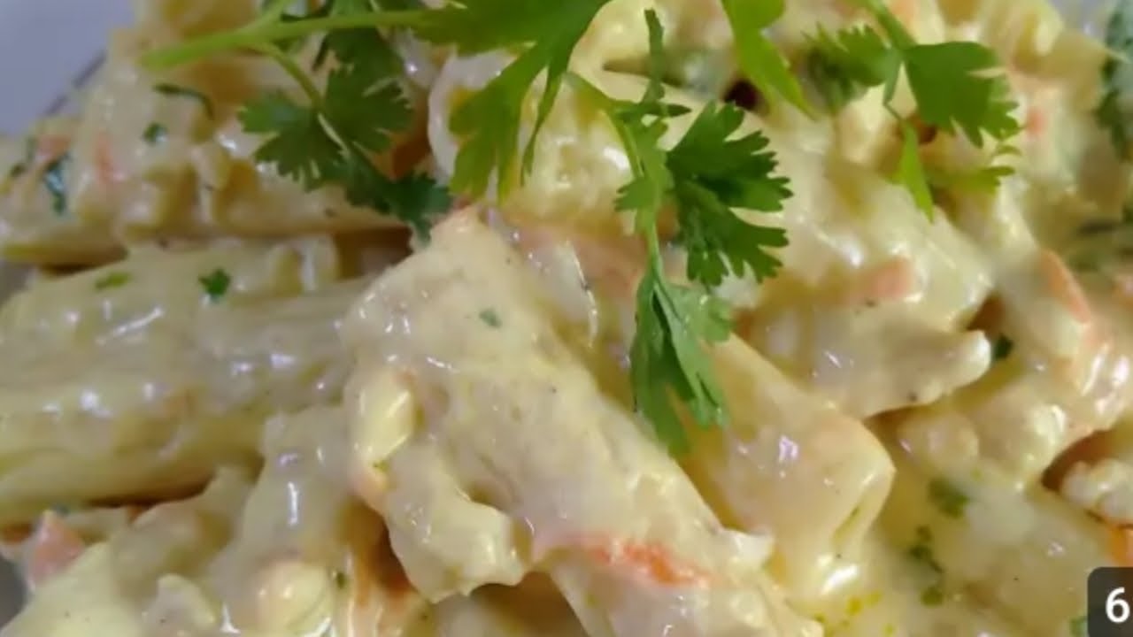 መኮረኒ በክሬም አሰራር[Haw to make macaroni white sauce