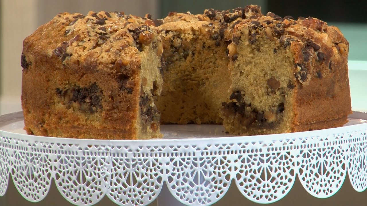 Torta de café, nueces y chips de chocolate - Eva Drigo (Chef Pastelera)
