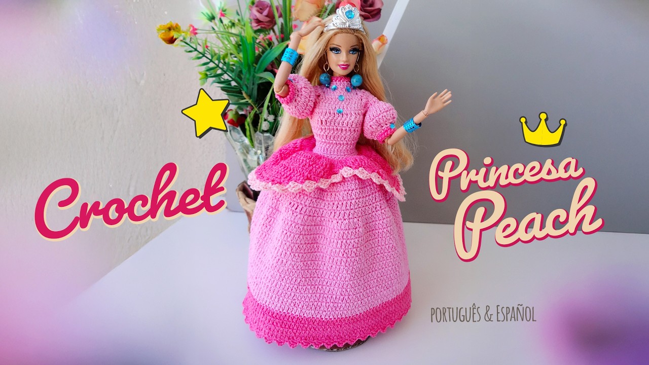 Vestido de crochê Princesa Peach 👑⭐