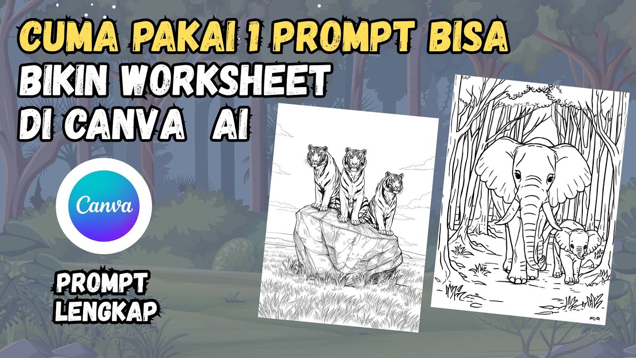 Cara Bikin Worksheet Buku Mewarnai menggunakan canva AI
