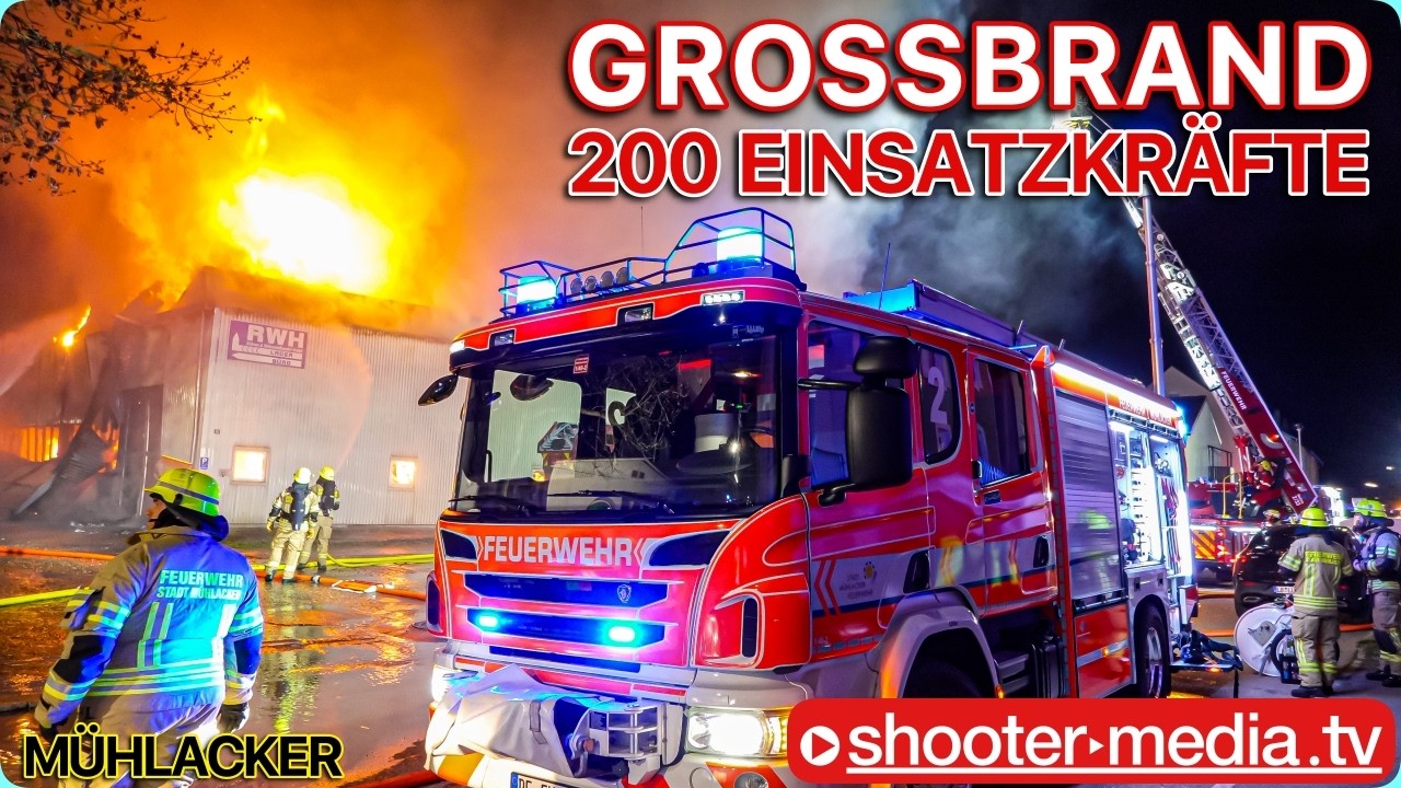 🔥🔥 MEGA GROSSBRAND - HOHE FLAMMEN & RAUCH 🔥🔥 | 200 Einsatzkr&auml;fte 👨&zwj;🚒 |