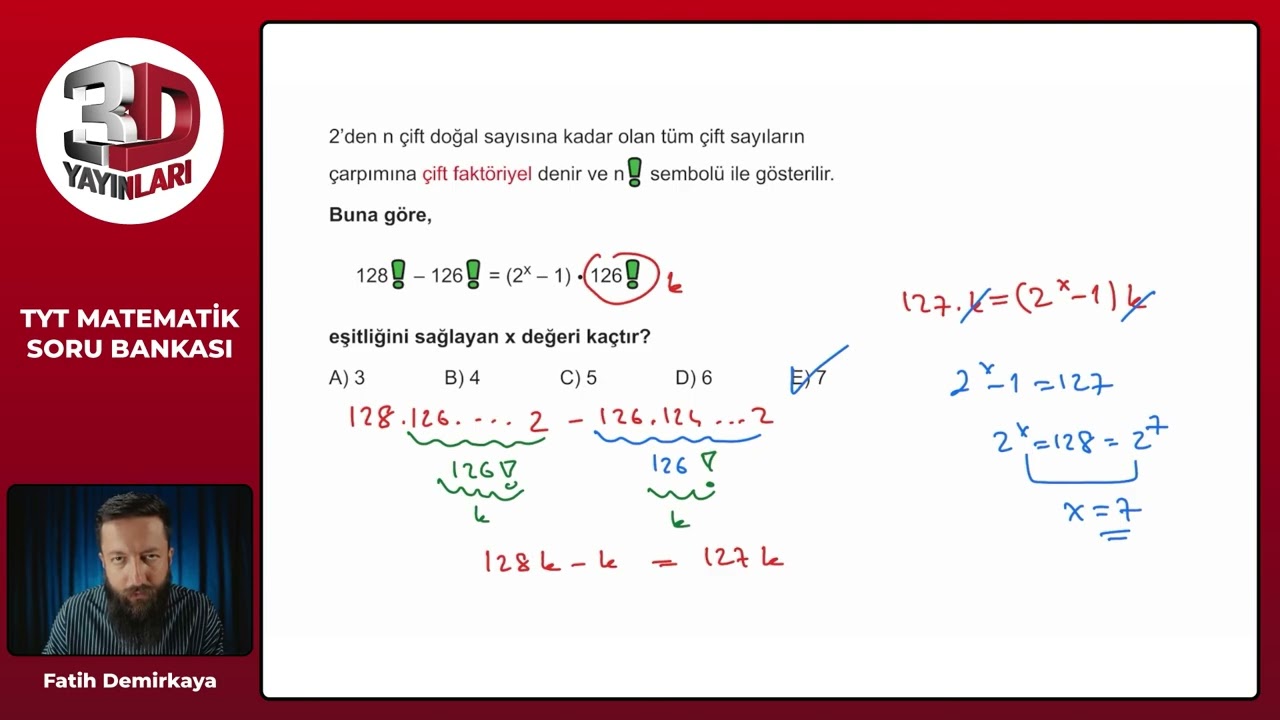 3D TYT Matematik Bölüm 1 Test 10 Çözümleri