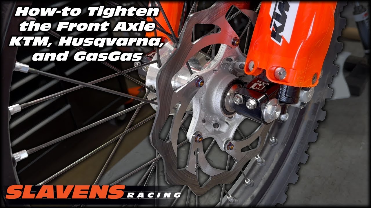 Как затянуть переднюю ось KTM Husqvarna GasGas