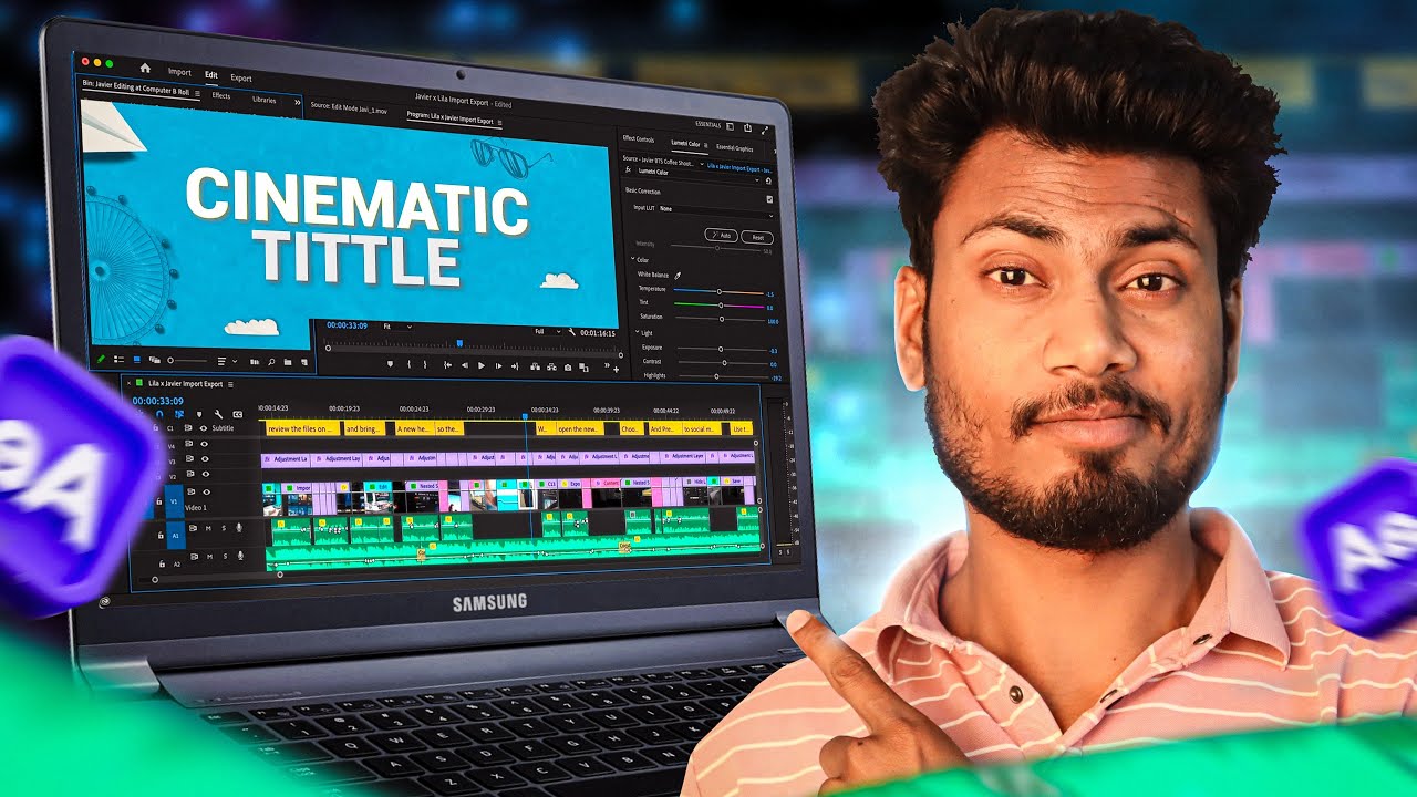 Cinematic Title Animation in After Effects Like Jatt & Juliet 3 Trailer