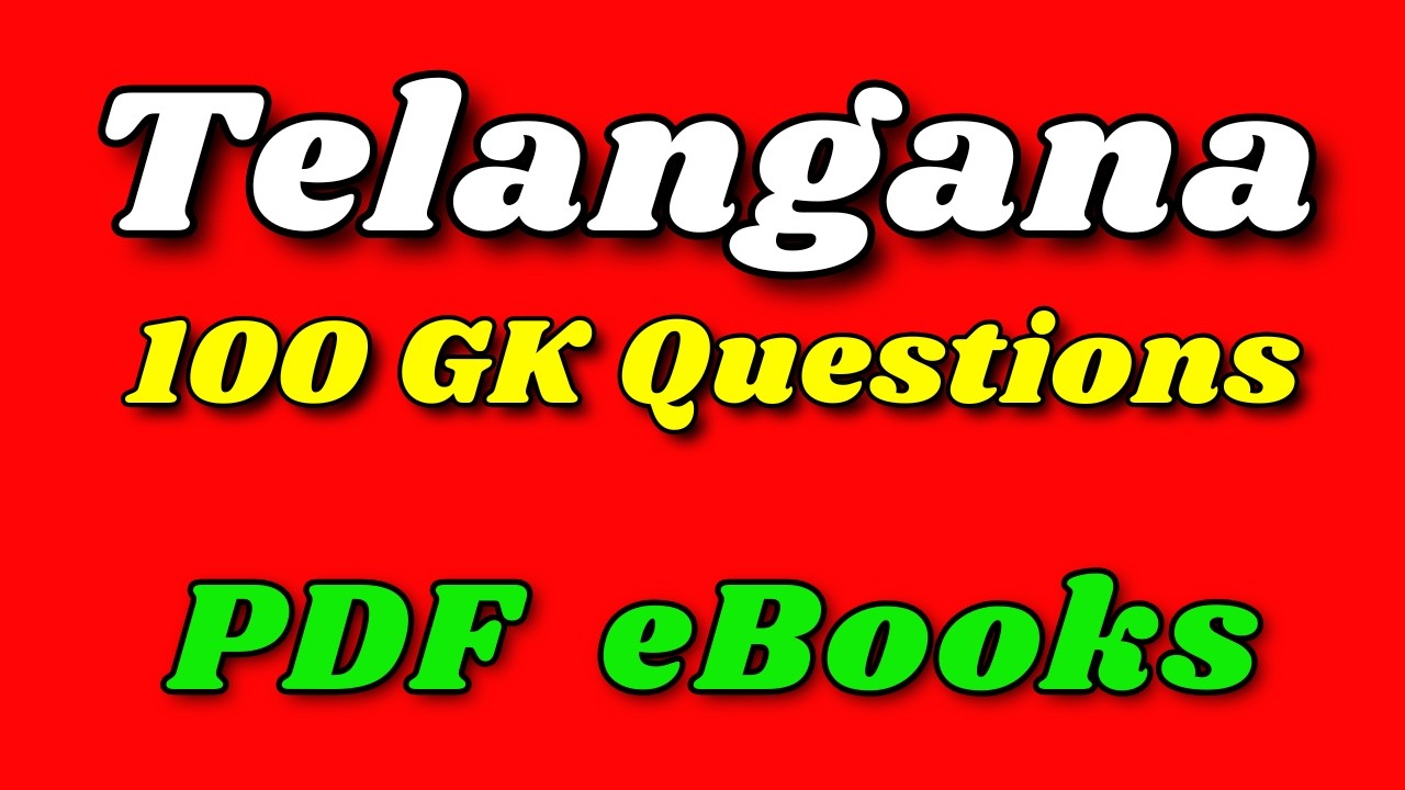 100 Telangana GK Questions In English for Competitive Exams | Telengana