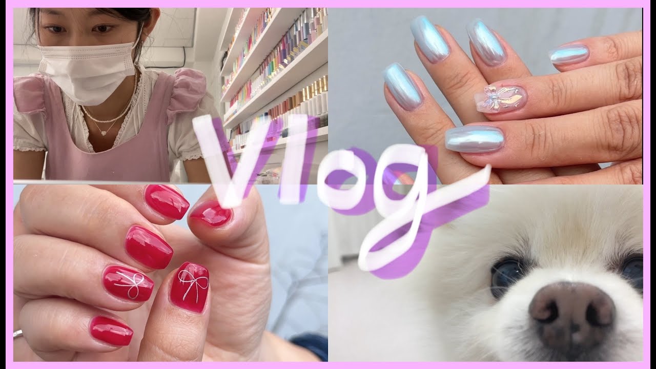 [SUB] 조용한 네일샵 출근기록, 디자인영상 가득! Korean nail design🖤 네일테이블 자석액자 쇠맛네일 실버페인팅젤 네일잇쏭 비트 fullcolor