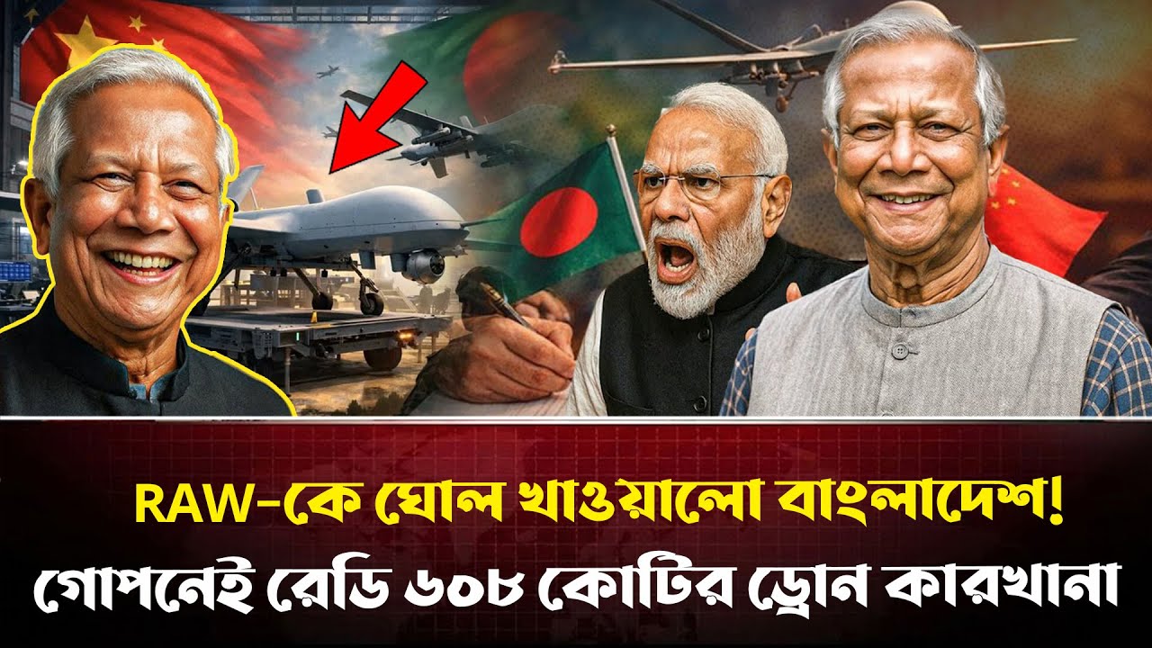 RAW টেরই পেল না! চীনের প্রযুক্তিতে ড্রোন কারখানার ৮০% কাজ গোপনে শেষ করল বাংলাদেশ।