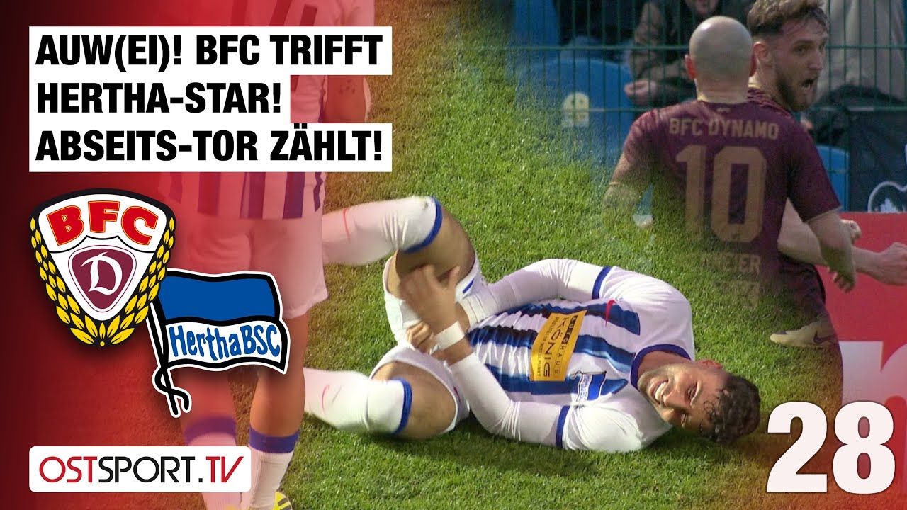 Nach Abseits-Tor! BFC schießt Hertha-Star ab: BFC Dynamo - Hertha BSC II | Regionalliga Nordost