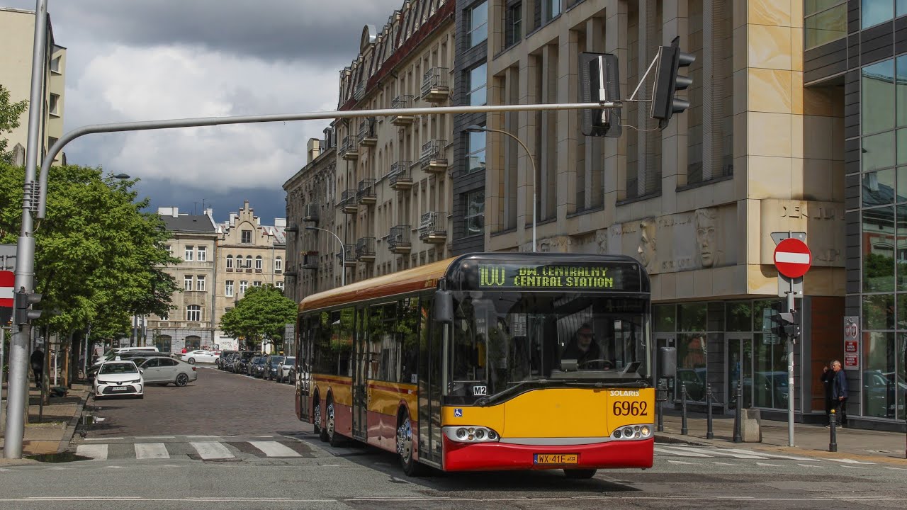 Przejazd: Solaris Urbino 15 I #6962 MZA Warszawa - Linia 100