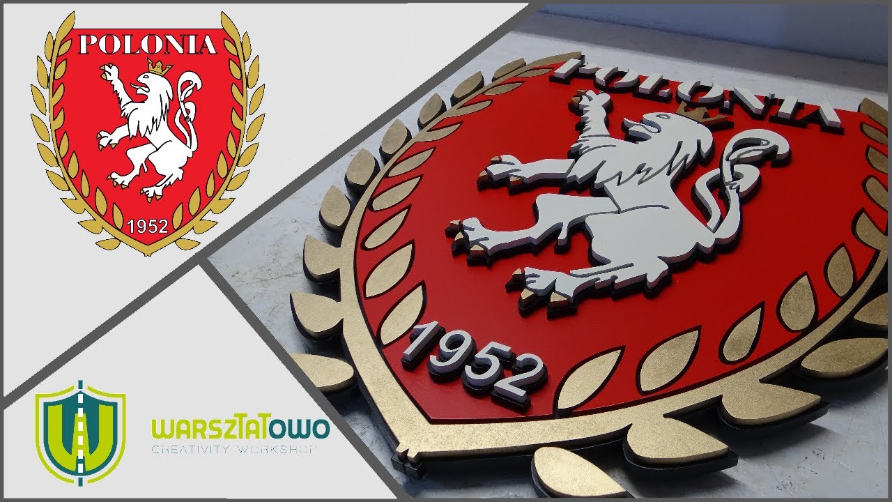 How to Make 3D sign football club / scroll saw / wood art 3d / Polonia Bystrzyca Kłodzka