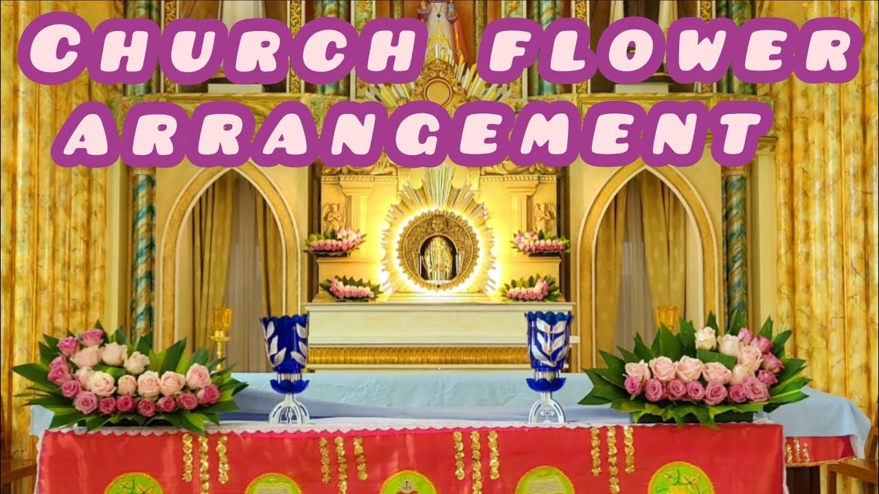 Church flower arrangement.Ep:451 #flowerarrangement #churchflowerarrangements #freshflowerarragement