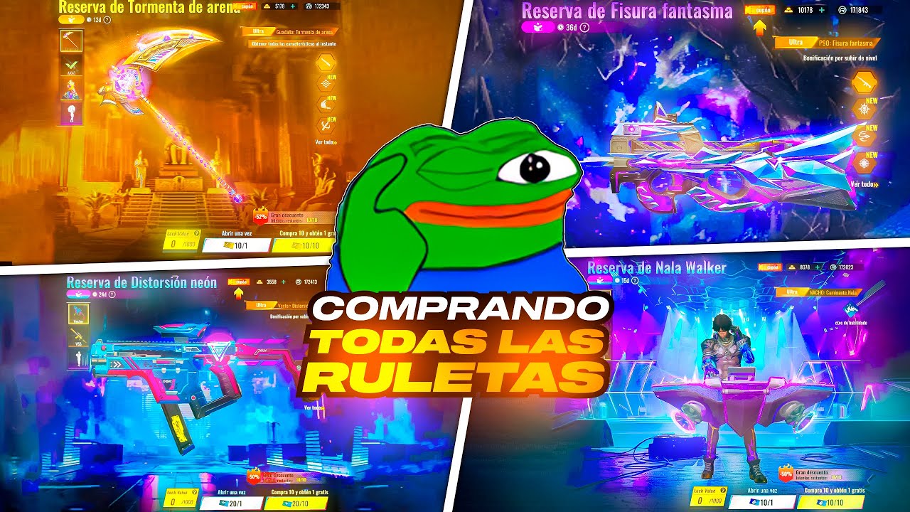 Recargu&eacute; 10,000 de ORO para COMPRAR TODAS las RULETAS en&nbsp;Blood&nbsp;Strike