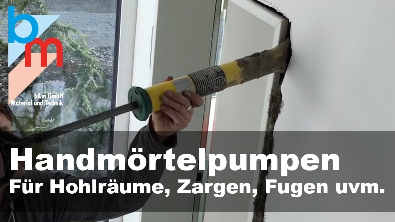 b&m GmbH: Handmörtelpumpen - Brandschutzmörtel / Zargenvergussmörtel und mehr