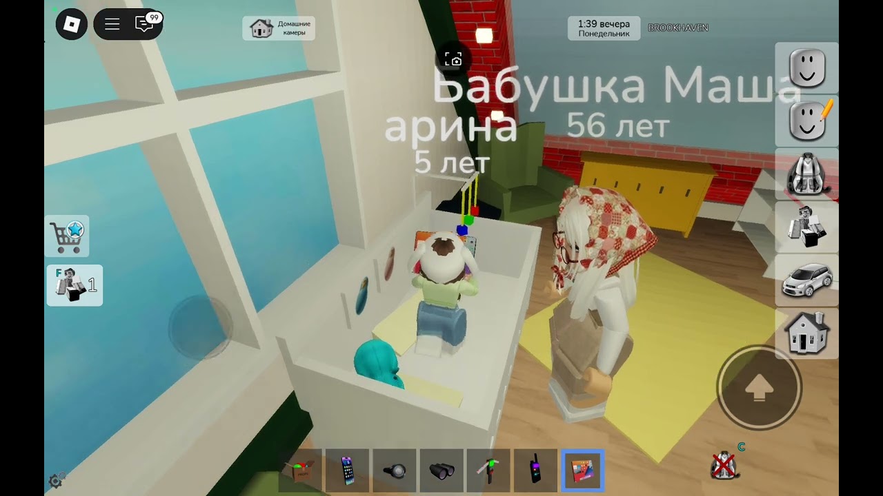 живу с бабушкой в brookhaven RP ✨🎀🌈✨ 1 часть 💖