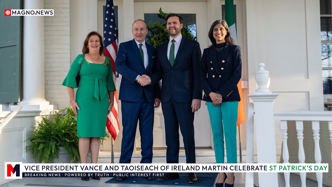 🇺🇸|🇮🇪 Vice President JD Vance Celebrates 🍀 St Patrick’s Day with Taoiseach of Ireland Micheál Martin