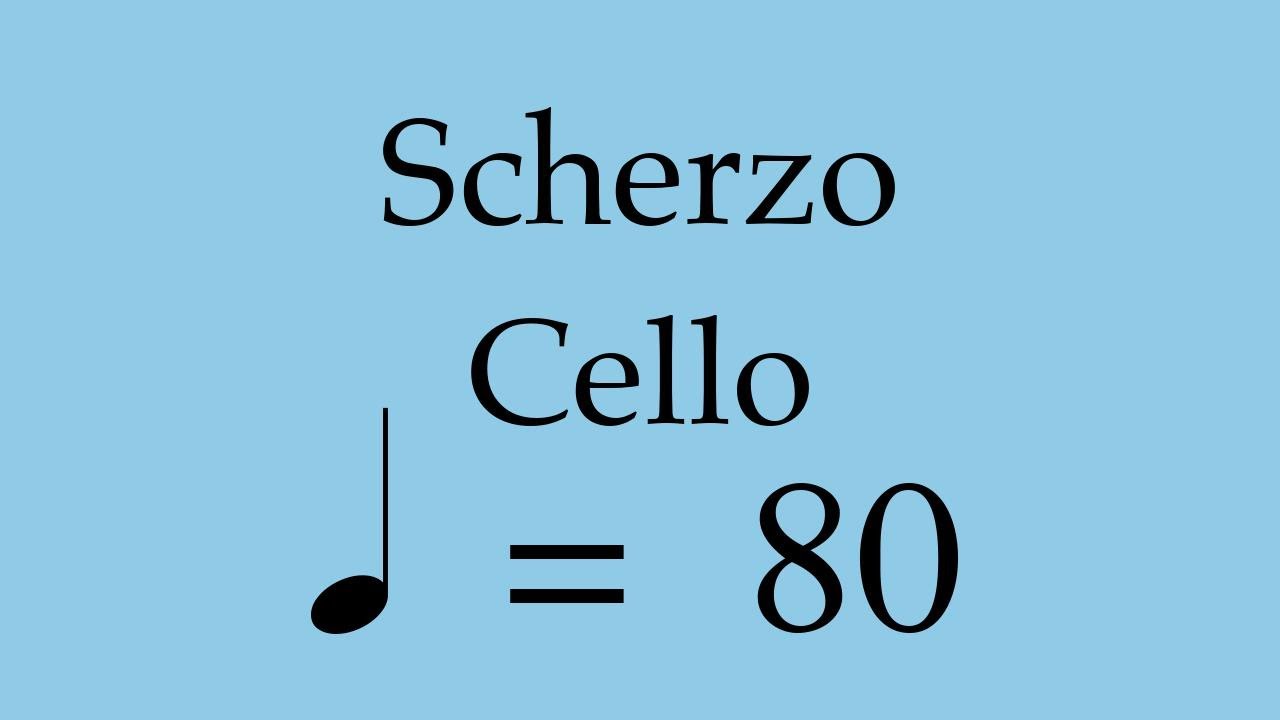 Suzuki Cello Book 3 | Scherzo | Piano Accompaniment | 80 BPM