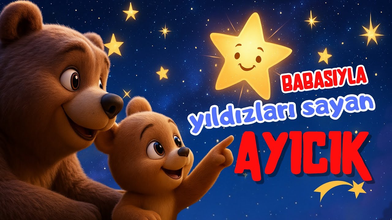 3-7 Yaş Uyku Masalı: Ayıcık ve Babası Yıldızları Sayıyor 🌙 Baba Sevgisi Hikayesi