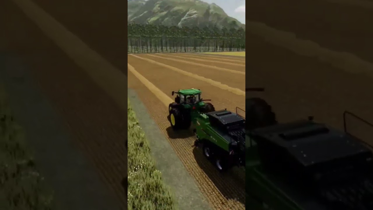 John Deere we make straw bales for animals/Maps The Plantation//💪💯🚜
