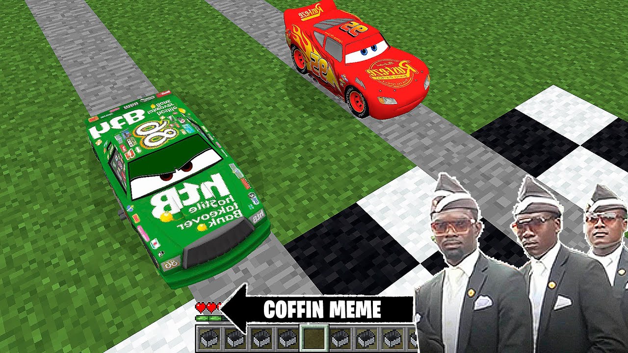 The Smallest Lightning Mcqueen and Chick Hicks in Minecraft