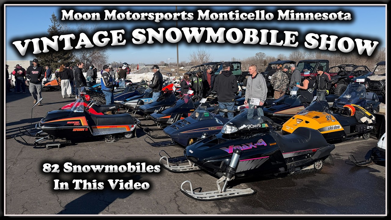 Выставка винтажных снегоходов! Moon Motorsports, Монтичелло, Миннесота, февраль 2026 года.