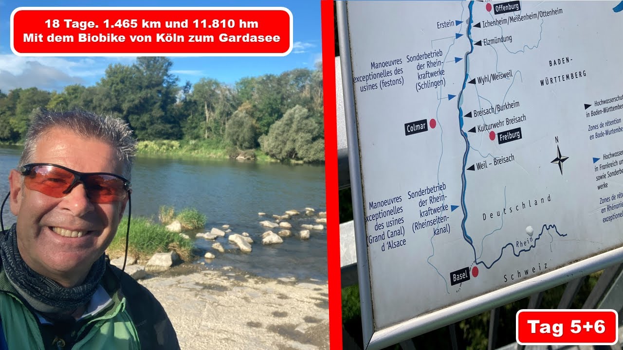 Meine Radreise. 1.465 km. Tag 5 + 6. Von K&ouml;ln zum Gardasee.
