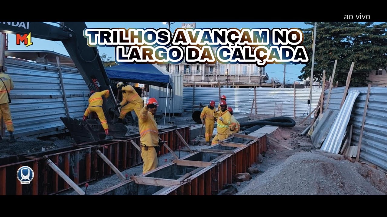 TRILHOS AVANÇAM NO LARGO DA CALÇADA, veja