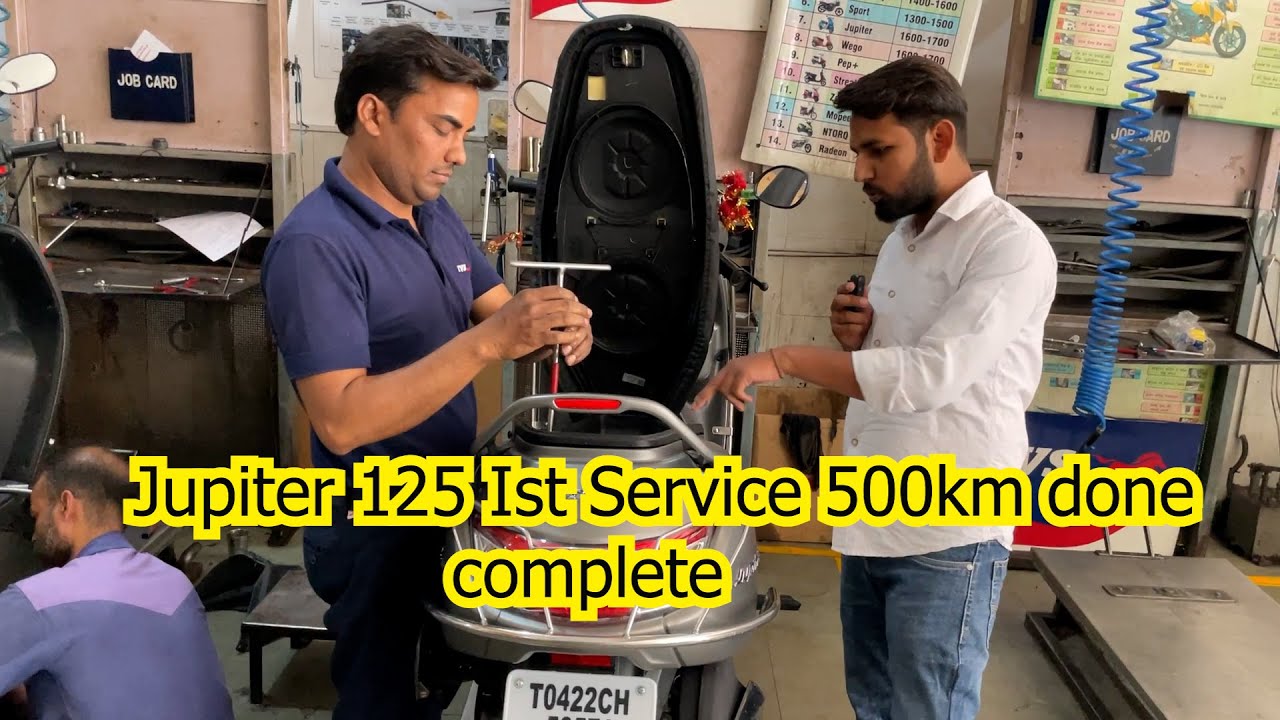 Jupiter 125 Ist Service complete 500km done 👍 👍क्या खरचा आया...?