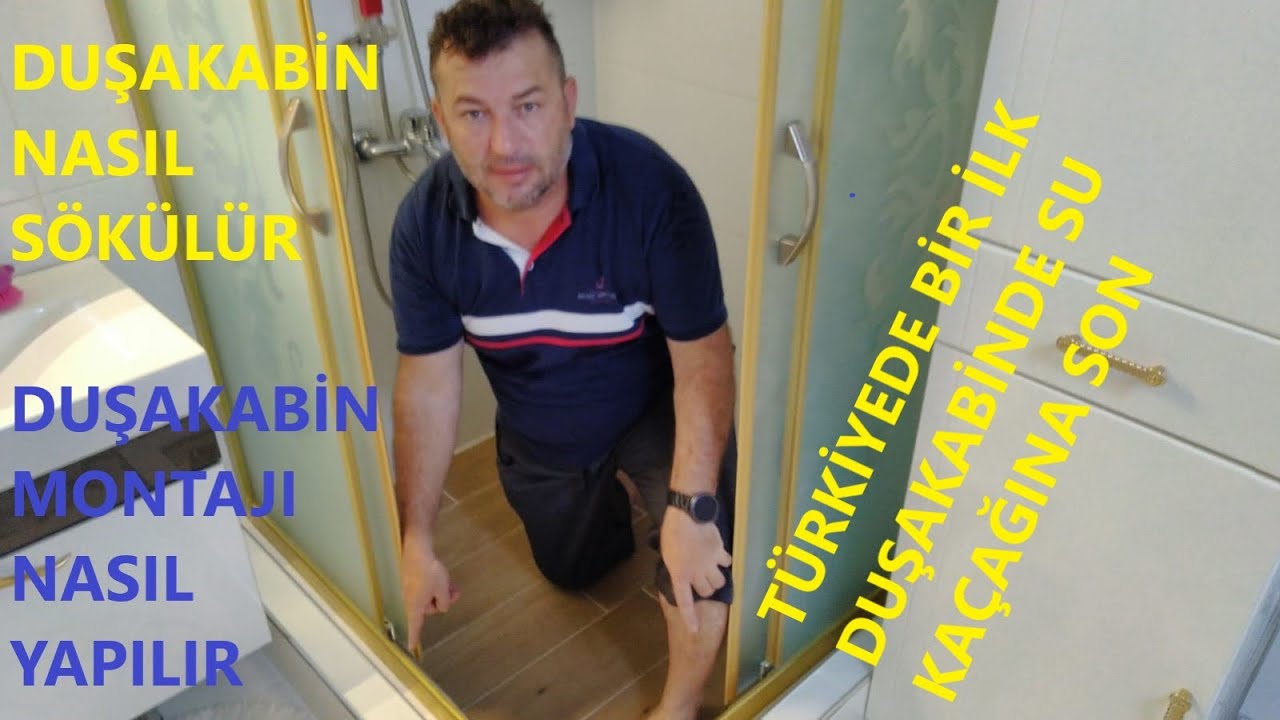 Türkiye'de bir ilk.✅ Duşakabinde su kaçırmaya son,✅ bizi izlemeden duşa kabin montajı yaptırmayın. ✅