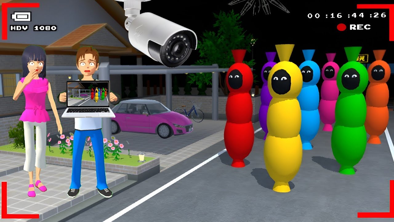 Yuta Mio Panik CCTV Merekam HANTU POCONG RAINBOW di Depan Rumah😱 |Sakura School Simulator