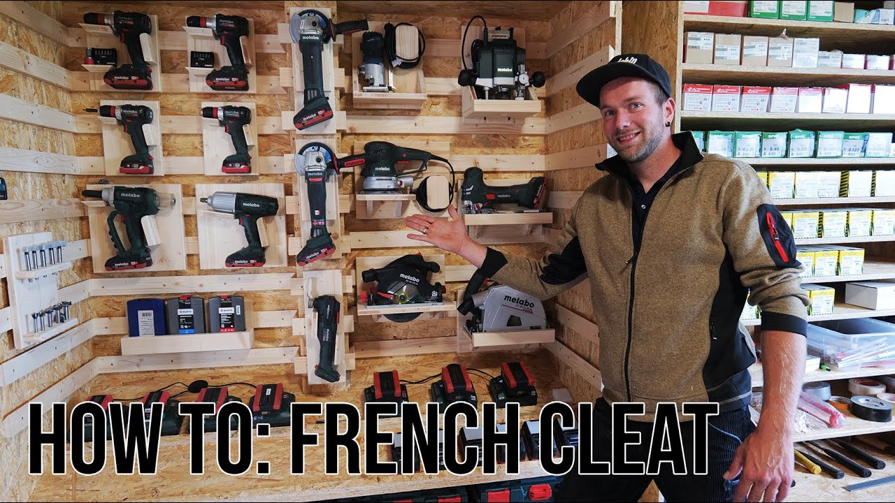How To: French Cleat System für Werkzeuge in der Holzwerkstatt bauen! Clemens der Zimmermann