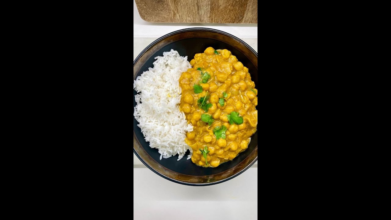 CECI AL CURRY CON RISO BASMATI: piatto unico strepitoso #Shorts