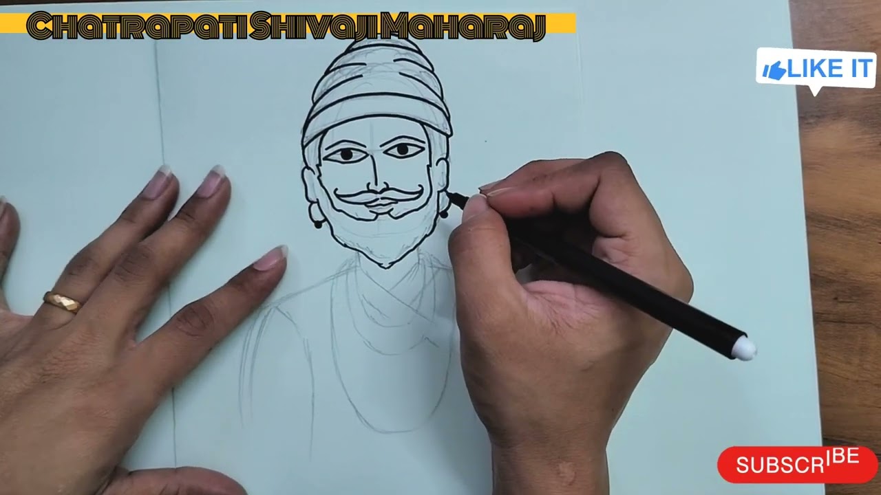 Brave Heart of the Marathas 👑🏹 | Chhatrapati Shivaji Maharaj Long Drawing & Coloring Tutorial 