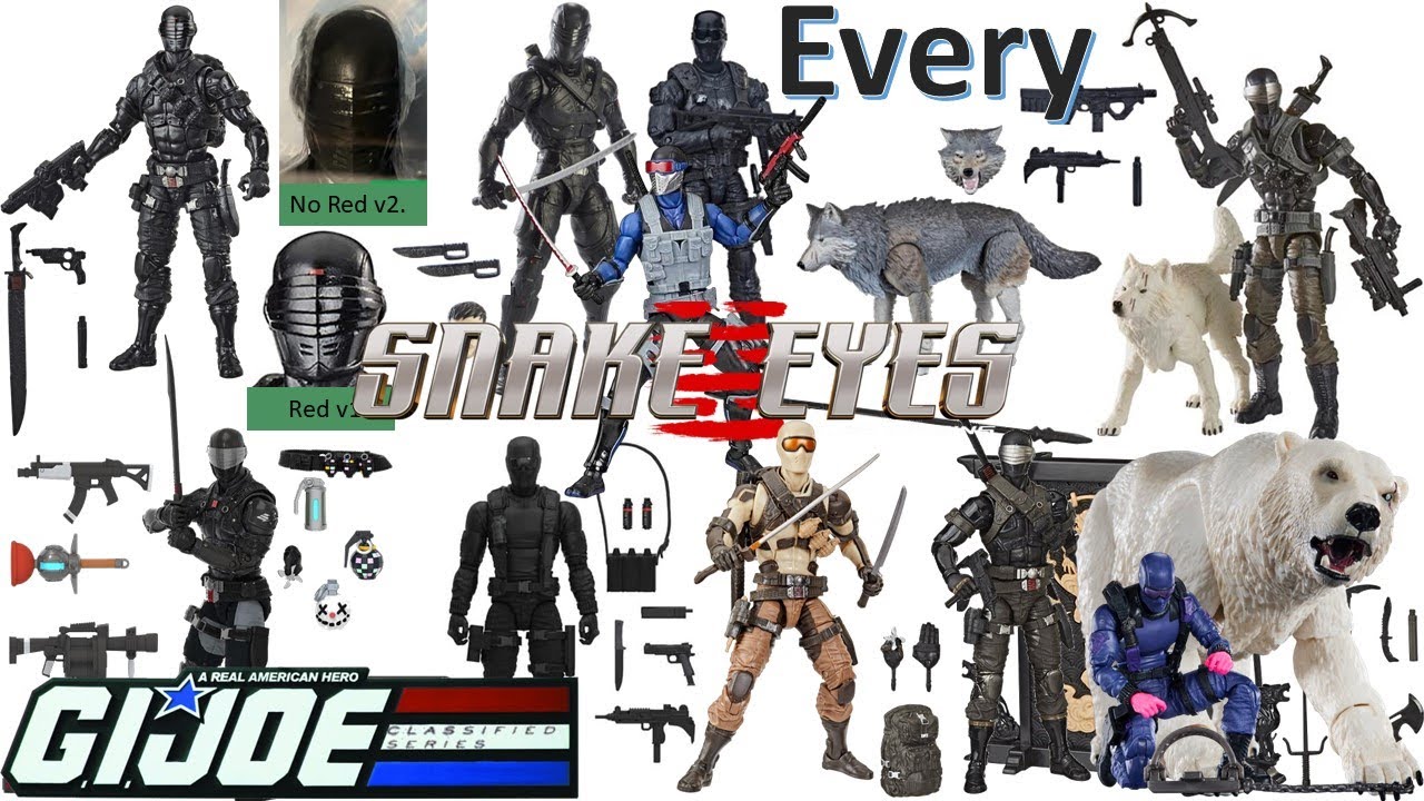 Every G.I. Joe Classified Series Snake Eyes Comparison List Hasbro