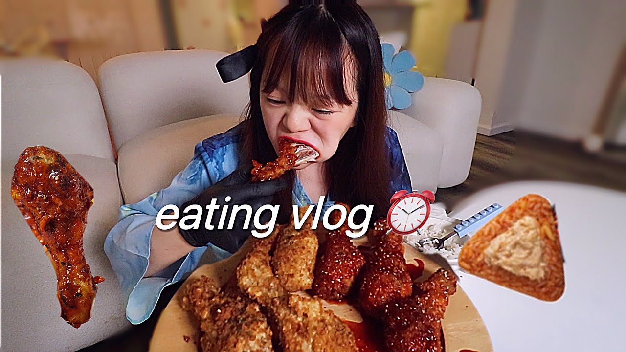 eating *ONLY* buldak foods for 48 hours (chicken, onigiri, noodles) and ✨DEEP CLEANING MY PANTRY✨