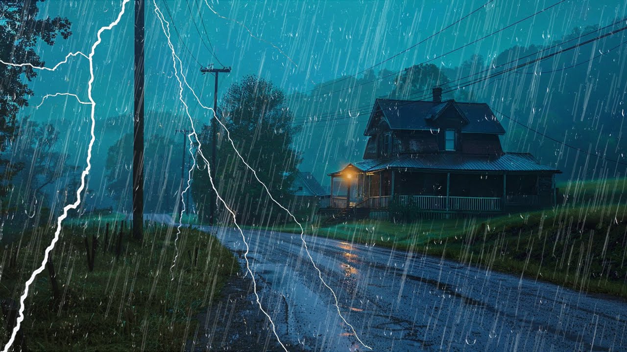 Rel&aacute;jate y Duerme en Minutos &ndash; Lluvia Intensa con Truenos Toda la Noche