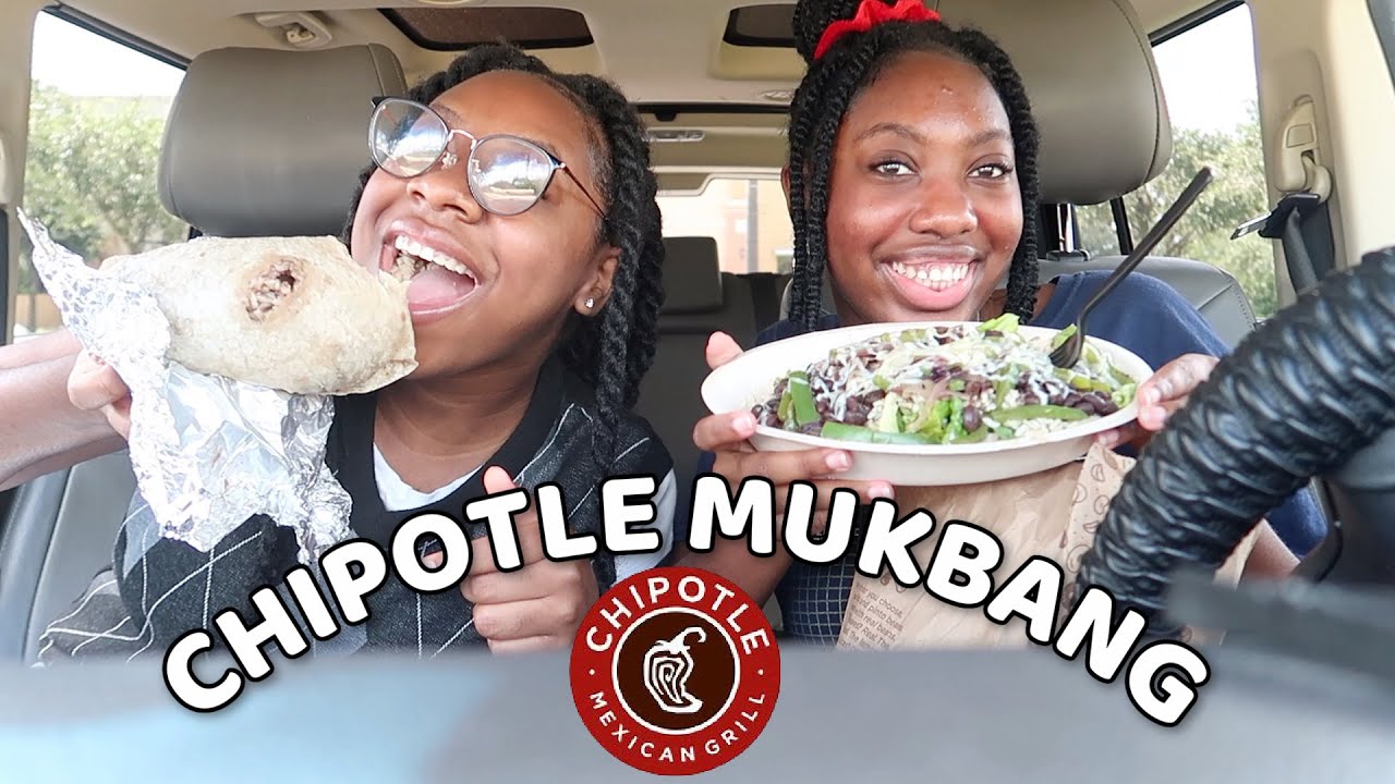 CHIPOTLE CAR MUKBANG С МОЕЙ СЕСТРОЙ!!
