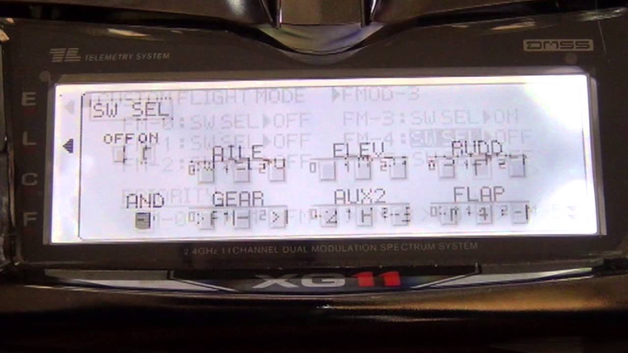 JR XG11 Flight Modes