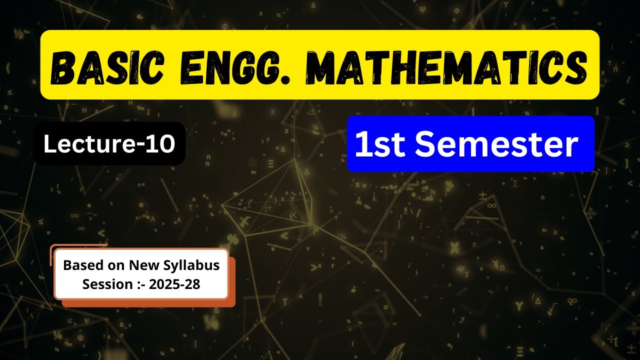 Polytechnic 1st Semester Basic Engineering Math [Matrix (L-10) ] || Math 1st Semester SBTE Bihar